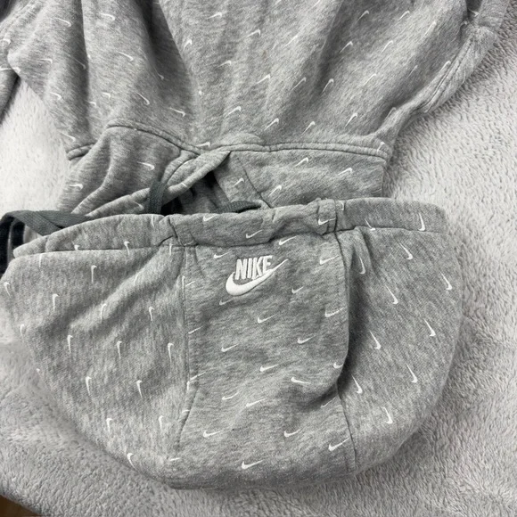Nike Grey Swoosh Pullover Hoodie Men's Size Small